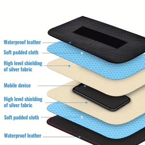 Sacs Faraday pour bloquer les signaux de téléphone portable, pochette pour clés de voiture, protection antivol, pochette de blocage des signaux, <span class=keywords><strong>anti</strong></span>-hack - Product Image 4