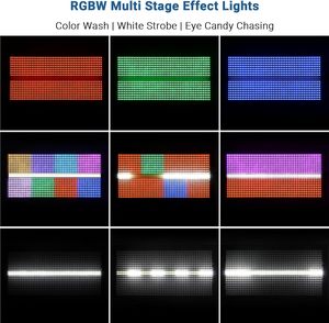 Professional 960 LED Warm White RGB Stage <strong>Strobe</strong> <strong>Light</strong> 16-Zone Pixel Control DMX512 Lighting for DJ Disco Club Concert Show - Product Image 3