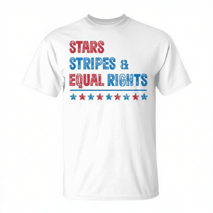 T-shirt retrò del 4 luglio con stelle e strisce, Equal Rights - Product Image 2