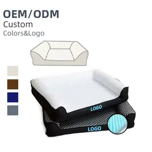 New Design Wholesale Factory High Quality GEL Memory Foam Cooling Fabric Deepsleep Pet Dog Bed