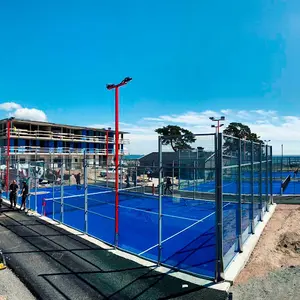 Großhandel China Lieferant Günstiger Preis Padel Courts Bauen Panorama Tennis Padel Court Boden Mit Kissen