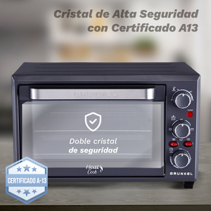 Forno Elettrico a Convezione Grunkel 28L 1600W da Banco con Modalità di Cottura a Calore - Product Image 5