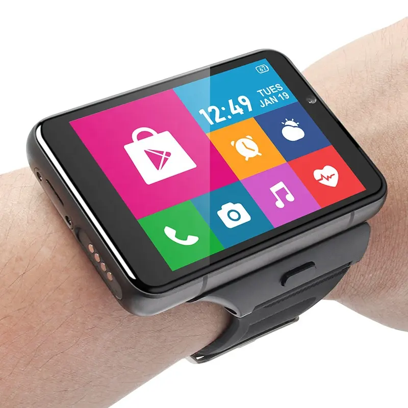 UNIWA DM200 4G LTE Smart Watch Big Touch Screen WiFi GPS Heart Rate 4GB RAM 64GB ROM