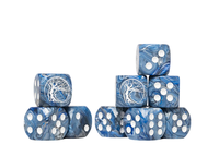 Dés de jeu personnalisés 16mm 6 faces point rouge coins arrondis coloré divertissement dés de table barre de jeu dés de jeu avec logo