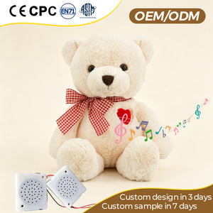 Usine OEM ODM : Jouets en peluche personnalisés avec fonction chantante, enregistrement vocal, animaux en peluche parlants, ours en peluche électronique musical - Product Image 2