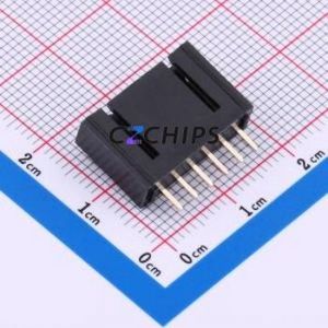 M2553V-06P Wire-to-Board Pin Header Through hole Component (THT),P=2.54mm Connector 1x6P 2.54mm Through Hole 6P - Product Image 2