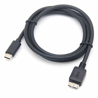 Kabel Data Hard Drive USB Micro BM ke USB tipe-c 3.0 dengan PTFE PVC isolasi nilon