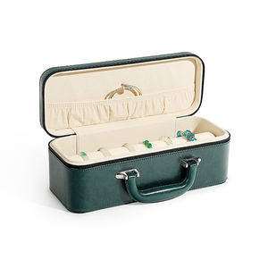 Viaje café joyería pulsera brazalete organizador almacenamiento para caja lujo cuero almohada cuero reloj almacenamiento - Product Image 1