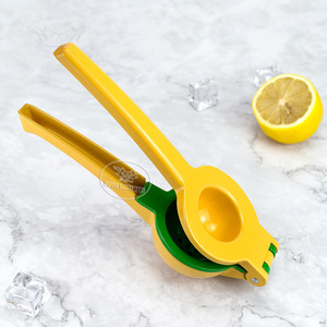 Presse-citron à main Aluminum Ally 2 en 1 double couche jaune Presse-agrumes manuel à citron vert Presse-agrumes portable - Product Image 5