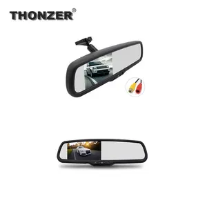 Thonzer4.3インチカーバックビューモニターユニバーサルカーLCDスクリーンTFTLCDリアリバーシングリアビューディスプレイ (車とバス用)