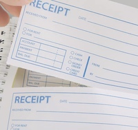 Carnets de reçus autocopiants NCR, papier autocopiant personnalisé, reçus 2/3/4 plis avec reliure en bande.