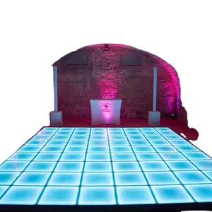 Wedding dj disco tempered glass magnet frosted RGB led dance floor