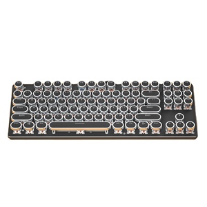 Punk Style 87-Keys Game Mechanical Keyboard USB Computer Laptop <b>Tablet</b> Supports Russian English Hebrew Spanish Arabic Game Mecha - Product Image 1