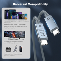 Professionnel 40Gbps 100W 240W 8K 60Hz 1M 6.6ft pour ordinateur portable de type C, concentrateur, station d'accueil et plus USB4 vers USB4 Câble USB C vers USB C