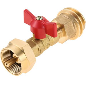 Válvula de mariposa de latón de 1/2 pulgada, válvula de corte manual de gas para conexión a tanque de propano - Product Image 2
