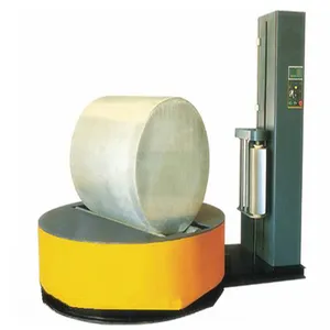 Semi-Auto Paper Roll Stretch Film Pallet Stretch Wrapping Machine cylinder products film packing machine