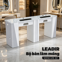 Meubles de salon de manucure, bureau et chaise de soin des ongles avec plateau en marbre pour technicien en manucure