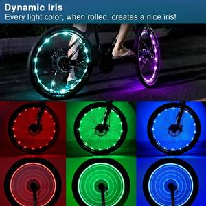 Paquete de 2 luces LED para rueda de bicicleta, 7 colores en una bicicleta impermeable - Product Image 4