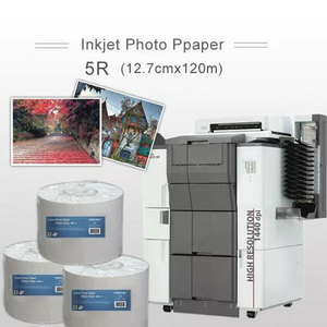 Papier photo brillant RC en rouleau Colorway à séchage rapide 260 g/m² pour imprimantes jet d'encre, <span class=keywords><strong>mini</strong></span>-laboratoires, 5 et 6 pouces, compatible Fuji, Epson, HP, <span class=keywords><strong>Canon</strong></span>, Noritsu - Product Image 1