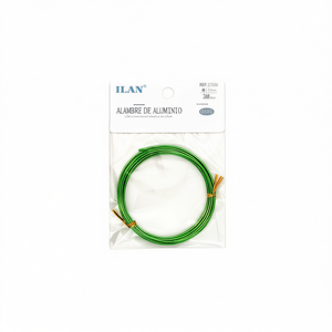 Alambre de Aluminio Ilan de 1.5 mm, 3 m, Color Verde para Manualidades - Product Image 2