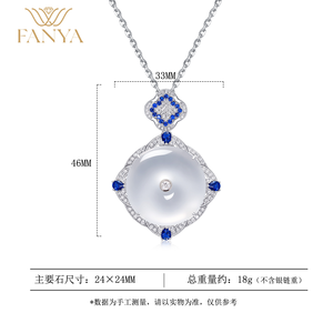 FYXL1223 สร้อยคอโลหะผสมชุบทองประดับหยกควอตซ์ สไตล์ยุโรปและอเมริกา พร้อมตัวล็อคแบบปลอดภัย เหมาะสำหรับงานปาร์ตี้ - Product Image 3