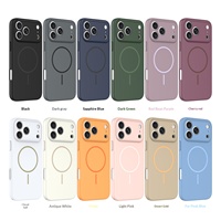 Coque de téléphone magnétique mate en TPU pour 18 Pro Max, protection intégrale antidérapante avec trou pour cordon