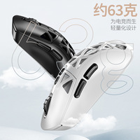 Souris de jeu sans fil tri-mode (BT+2.4G+Filaire) légère avec taux de sondage de 1000 Hz et DPI réglable de 10000