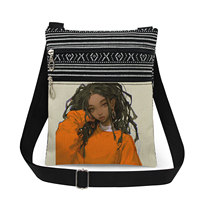 Sacs à main pour femmes sac à bandoulière fourre-tout sacs à main noir femmes facteur paquet brodé afro-américain décoratif Billetera