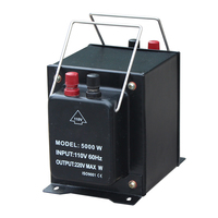 Transformador de Potencia Portátil TC-5000 de 5000W Monofásico con Bobina Toroidal de Aluminio, Elevador y Reductor de Voltaje para Uso Doméstico 110V 220V
