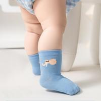 Chaussettes courtes pour garçons, douces, imprimées de dessins animés, antibactériennes, jacquard, à rayures étoilées, fines, printemps-été pour bébés