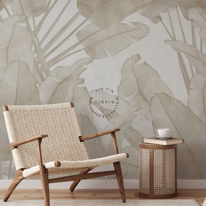Morbidi <span class=keywords><strong>alberi</strong></span> tropicali beige e foglie peeling <span class=keywords><strong>carta</strong></span> da <span class=keywords><strong>parati</strong></span> decorazione per la casa 3d - Product Image 4