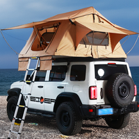 Carpa de Techo Automática para las Cuatro Estaciones, Impermeable, de Tela Oxford de 3000 mm, Carpa de Techo Blando para 2 Personas, para SUV Todoterreno, Campamento en Autocaravana