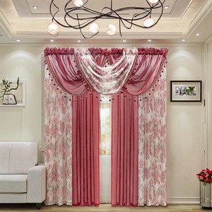 Tende Oscuranti a Stampa All'ingrosso con Mantovana Ricamata in Tulle Trasparente, Tende di Design Moderne e di Lusso per Finestre per il Soggiorno - Product Image 1
