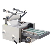 Machine de laminage automatique double face à chaud et à froid L388 pour étiquettes autocollantes, compatible A3/A4/A5/A6, largeur de travail 375 mm, vitesse 0-6 m/min