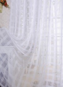 Rideaux en lin rayés transparents, panneaux pour chambre à coucher, Voile léger, œillets de fenêtre, vente en gros, 1 pièce - Product Image 5