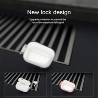Avec la conception de la protection de verrouillage Transparent Antichoc Antidérapant Soft TPU Protective Charging Case For AirPods Pro 2