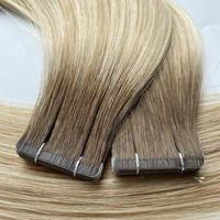 Extensions de cheveux chinoises pour salon, à bandes semi-invisibles, en cheveux humains vierges Remy, cuticules intactes, lisses et soyeux, double tirage, trame simple