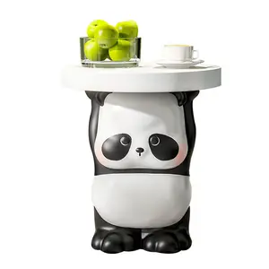 Großhandel groß boden tier tablett ornamente für lagerung wohnzimmer heimdekoration hausverpflegung geschenk panda-tablett statuen