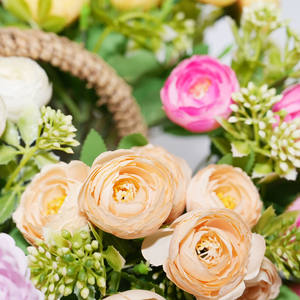 Искусственная пионовая роза (6 бутонов), ручная работа, из шелковой ткани, для декора дома на День святого Валентина, в современном стиле, хит продаж - Product Image 5