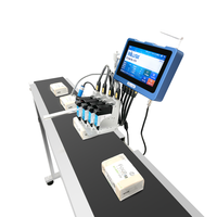 Impresora de inyección de tinta en línea Tij con 4 cabezales de impresión, pantalla táctil, máquina codificadora digital de alta velocidad para etiquetas, bolsas de plástico y cajas de lotes.
