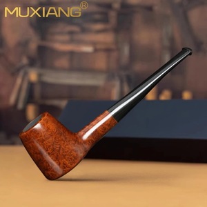 Muxiang Straight Tobacco Pipe Briar Wood Handmade Smoking Pipe For Men Collectible Gift - Product Image 3