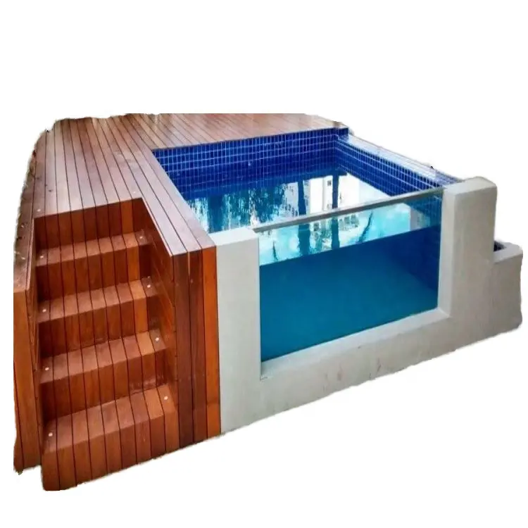 Panneaux acryliques clairs de 2 côtés de luxe sans ligne de liaison pour la piscine