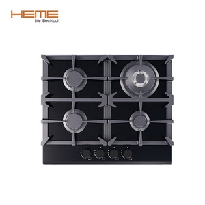 Custom Build in 4 Burner Gas Black Tempered Glass Cocina a Gas - Product Image 2