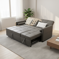 Sofá Cama Convertible Moderno de Tela Italiana con Colchón, Plegable, de 2 Plazas, para Apartamento u Hotel, Sofá Cama para Sala de Estar