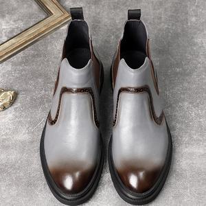 Zapatos de Cuero con Punta en Pico para Hombre, Zapatos Formales de Negocios de Cuero Genuino, Zapatos de Novio para Boda, Zapatos Derby con Suela Gruesa para Aumentar la Estatura - Product Image 5