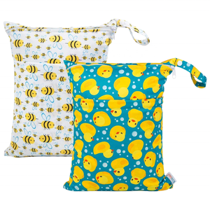 ALVABABY-Sac à couches réutilisable avec deux poches zippées pour le voyage, la plage, la piscine, la garderie, le yoga et la gymnastique - Product Image 1