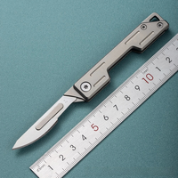 Mini couteau de poche pliable EDC, manche métallique, coupe-usage portable pour extérieur, maison, papier, corde, usage quotidien