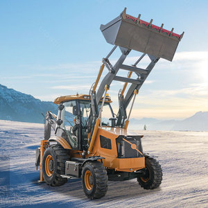 Matériel de terrassement de haute qualité, mini tracteur agricole 4x4 avec chargeur frontal et pelle rétrocaveuse à vendre - Product Image 4