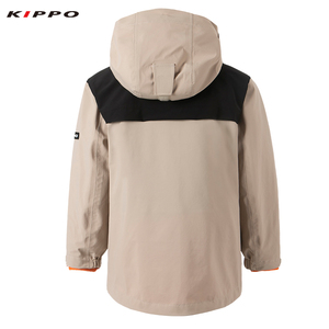 Kippo 3-en-1 veste de sport d'hiver imperméable pour filles enfants col à capuche vêtements d'hiver avec costume en tissu de ski motif imprimé - Product Image 3