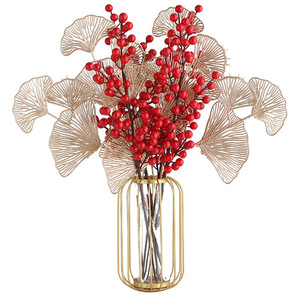 Ramas de Bayas Rojas Artificiales Populares Cloud Dwelling de 30cm-100cm, Decoración para Jarrones de Hierro, para el Hogar, Sala de Estar, Navidad, Bodas - Product Image 5
